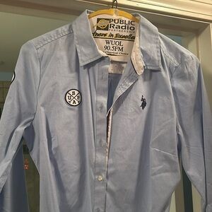 Men’s shirt dress, polo Brand light blue